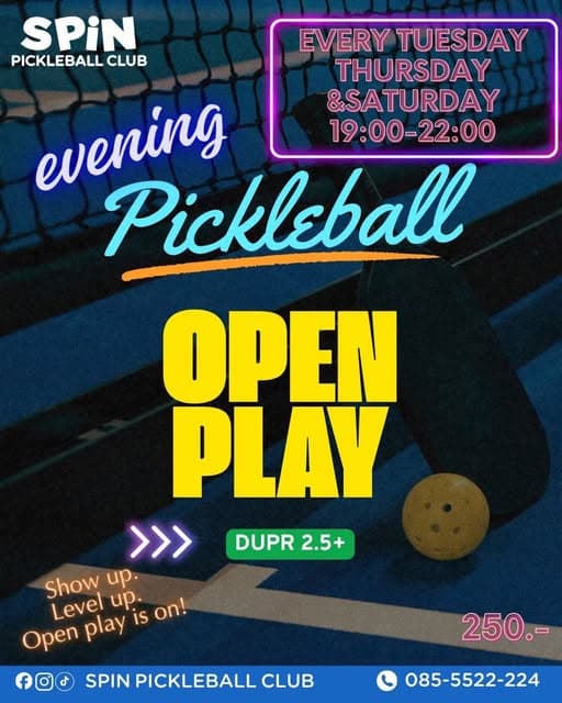 SPIN Pickleball Club Open Play